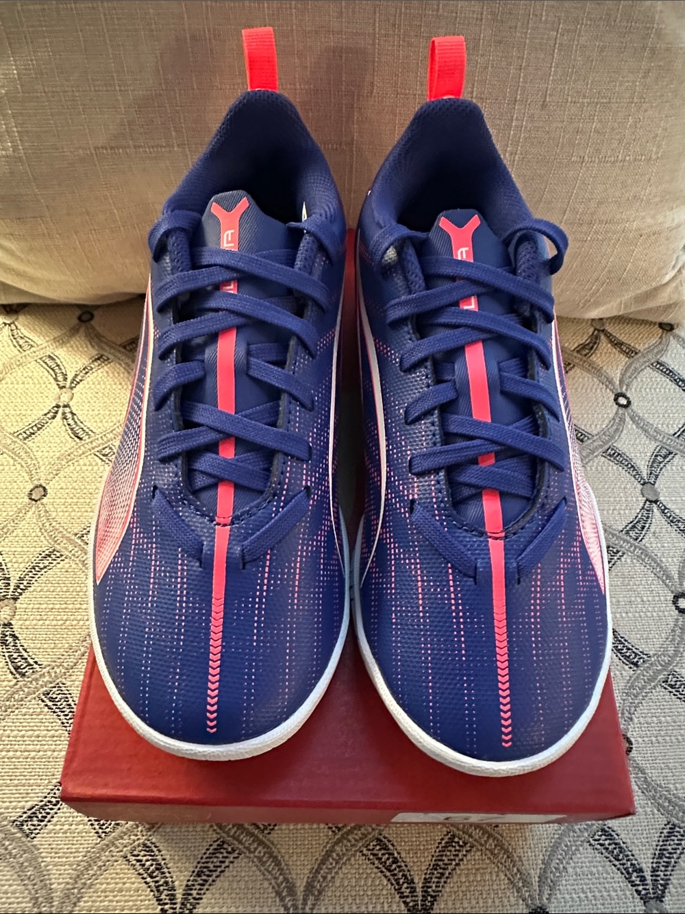 Puma Kids Navy and Pink Athletic Sneakers